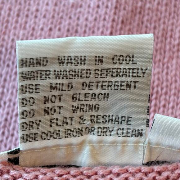 Vintage Studio II Petites Wms 14P Short Sleeve Pink Sweater Embroidered Flowers - Picture 8 of 9